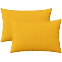 vidaXL Kussen met kussen HEERLEN 2 st Licht Geel Stof