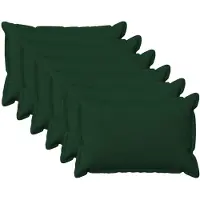 vidaXL Kussensloop 6 st HOUTEN Donkergroen 50 x 80 cm Faux Linnen