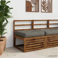 vidaXL 1-Piece Zitkussen VIANEN 100% Polyester Grijs 60 x 60 x 12 cm