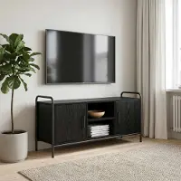 vidaXL Tv-meubel 99 x 33 x 50 cm Zwart eiken Bewerkt hout