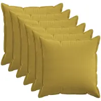 vidaXL Kussensloop 6 st HOUTEN Lichtgroen 80 x 80 cm Faux Linnen