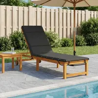 vidaXL Ligstoel Kussen GEMERT 100% Polyester Antraciet 200 x 60 x 3 cm