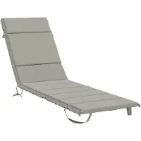 vidaXL Ligstoel Kussen GEMERT 100% Polyester Grijs 200 x 60 x 3 cm