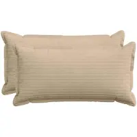 vidaXL Kussensloop 2 st HOUTEN Taupe 40 x 80 cm corduroy