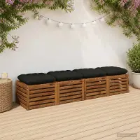 vidaXL Zitkussens VIANEN 4 st 100% Polyester Zwart 60 x 60 x 12 cm