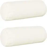 vidaXL Kussensloop 2 st HEERLEN Wit Ø 15 x 40 cm Stof