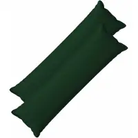 vidaXL Kussensloop 2 st HOUTEN Donkergroen 40 x 145 cm Faux Linnen