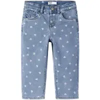 Name it Jeans 'NMFBella' blauw denim / lichtblauw / citroen / lila