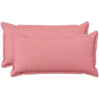 vidaXL Kussen met kussen HOUTEN 2 st Roze Faux Linnen