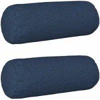vidaXL Kussen met kussen HEERLEN 2 st Blauw Stof