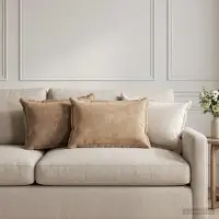 vidaXL Kussensloop 6 st HOUTEN Taupe 40 x 60 cm Chenille Stof