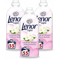 Lenor 3 x Light - Wasverzachter - Jasmijnbloem - Fris & Zacht - 55 Wasbeurten - Voordeelverpakking - 3 stuks