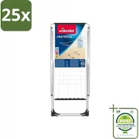 Vileda 25 x Universal - Droogrek - X-onderstel - 18 Meter Drooglengte - Grootverpakking - Droogrek - Wasdroogrek - Droogrek - Wasdroogsysteem - Inklaps Droogrek