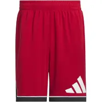 Adidas Heren basketbal shorts, "Badge of Sport" model, team rood/zwart, maat M 5