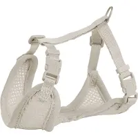 Trixie junior puppytuig soft met riem lichtgrijs - 26-34x1 cm/2 mtr
