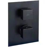 Paffoni Level - Inbouw thermostaat douchekraan met inbouwdeel, 1 functie, mat zwart LEQ513NO/M