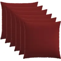 vidaXL Kussensloop 6 st HEERLEN Wijnrood 70 x 70 cm Stof