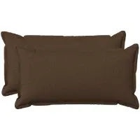 vidaXL Kussensloop 2 st HOUTEN Bruin 40 x 80 cm Faux Linnen