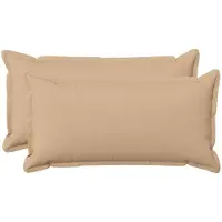 vidaXL Kussensloop 2 st HOUTEN Crèmekleurig 40 x 80 cm Faux Linnen