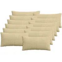 vidaXL Kussensloop 12 st ALMELO Grijs Groen 40 x 80 cm corduroy