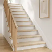 vidaXL Trap Tread 8 st 70 x 25 x 2 cm Wit Massief Eikenhout