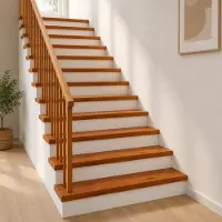 vidaXL Trap Tread 8 st 80 x 30 x 2 cm Bruin Massief Eikenhout