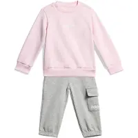 Adidas Trainingspak 'Essentials' grijs gemêleerd / rosa / wit