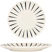 Bonna Dessertbord lavis black porselein 21 cm set van 6