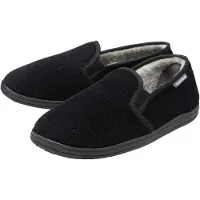 Dunlop Heren Textured Volle Slippers Zwart Gesloten Hak Gevoerd UK 6-13