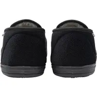 Dunlop Heren Textured Volle Slippers Zwart Gesloten Hak Gevoerd UK 6-13