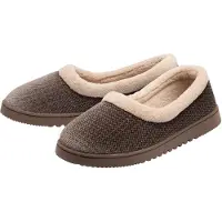 Dunlop Dames Gelaagde Ballerina Pantoffels Bruin Tan Warm VK 3-8