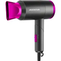 Aigostar reis föhn, 1400W, opvouwbaar, compact, zwart, met concentrator