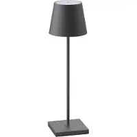 Sigor Nuindie LED oplaadbare tafellamp, USB-C, zwart, IP54, dimbaar Nuindie,, zwart, Woon-/ Eetkamer, Aluminium, Modern