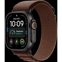 Apple Watch Ultra 4 GPs + Cellular 49mm Black Titanium Case - Burgundy Alpine Loop L Smartwatch
