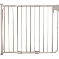 Fenss SafetyDoor Traphekje Taupe - Verstelbaar 75,5-116 cm | Veilig Metaal, extra Hoog | Met 1 Hand te Openen | Geen Drempel | trap