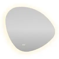 Basic Line Oliva Spiegel Organisch - Indirect LED Verlichting Rondom - 80x70cm - Glas - Organisch - Spiegels, Badkamerspiegels - 8718835684624
