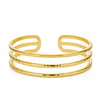 Cilla Jewels Goudkleurige Driedubbele Open Dames Bangle Armband