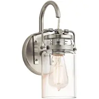 Kichler Wandlamp Brinley, dimbaar, alu / grijs / zink, Woon-/ Eetkamer, metaal, Industrieel design, wandlamp