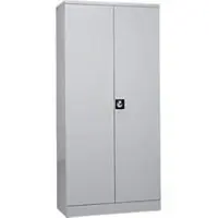Schäfer Shop Stalen kast - cilinderslot - B 916 x D 422 x H 1950 mm - lichtgrijs RAL 7035 - ons merk Select