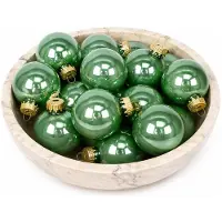 Krebs kerstballen - 16x st - jade groen - 7 cm - glas - kerstversiering