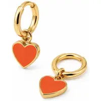 Trend Oorbellen oranje - Roestvrijstalen oorbellen - RVS - koningsdag sieraden – Cadeau tip – Hip - Trendy