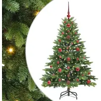 vidaXL Kunstkerstboom met 150 LED met standaard Groen 120 cm PE en PVC