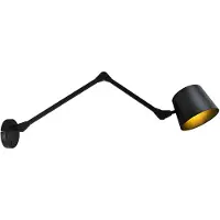 Olucia - RINKE - Wandlamp - Zwart - Vorm: Kegel
