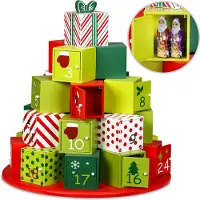 Spiel Werk Adventkalender Hout Rond XXL