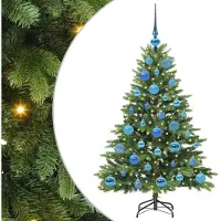 vidaXL Kunstkerstboom met 150 LED met standaard Groen 120 cm PE en PVC