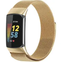 IMoshion Milanees magnetisch bandje voor de Fitbit Charge 5 - Maat M - Goud