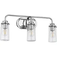 Kichler LED Wandlamp Braelyn | 3X E27 Max 40W | IP44 | Polished Chrome