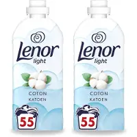 Lenor 2 x Light - Wasverzachter - Katoen - Fris & Zacht - 55 Wasbeurten - Voordeelverpakking - 2 stuks