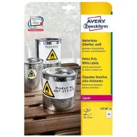 Avery Zweckform folie-etiketten, weerbestendig, voor binnen- en buitengebruik, 70 x 37 mm