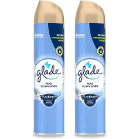 Glade 2 x – Luchtverfrisser Spray – Pure Clean Linen – 300 ml - Voordeelverpakking - 2 stuks